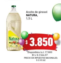 Natura - Aceite de girasol