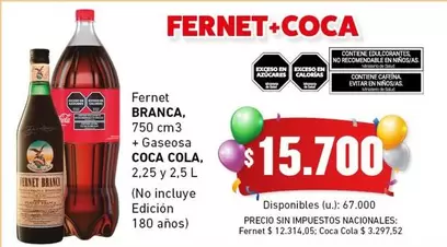 Coca cola - FERNET+COCA