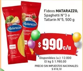 Matarazzo - Spaghetti N°3 o Tallarín N°5