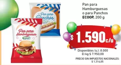 Coop - Pan para Hamburguesas o para Panchos