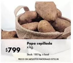 X$ - Papa cepillada