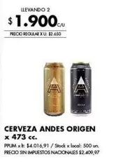 Andes - CERVEZA ORIGEN