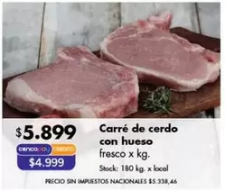 X$ - Carré de cerdo con hueso