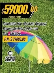 Mor - Alu Rain Display/ Bagum Surtido 2,20m 1un Cod. 48454/6
