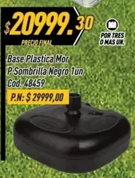 Mor - Base Plastica P Sombrilla Negro 1un Cod. 48459