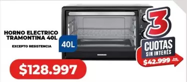 Tramontina - HORNO ELECTRICO TRAMONTINA 40L