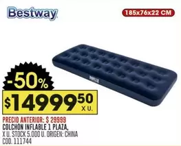 Bestway - COLCHON INFLABLE 1 PLAZA