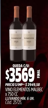 Elementos - MALBEC
