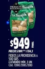 La providencia - FIDEOS LA PROVIDENCIA X 500 GRS