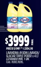 Ayudin - LAVANDINA LAVANDA/ GLACIAR TRIPLE PODER x 4 LT