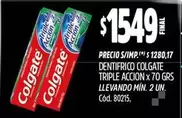 Colgate - TRIPLE ACCION x 70 GRS