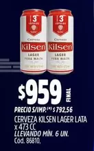 X$ - CERVEZA LAGER LATA