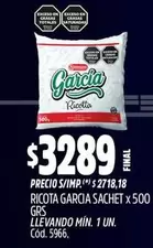 X$ - RICOTA SACHET x 500 GRS
