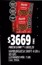 Swift - HAMBURGUESA 4 UN X 80 GRS