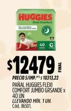 Huggies - FLEXI COMFORT JUMBO GRSANDE X 40 UN