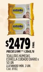 Estrella - TOALLITAS HUMEDAS CUIDADO DIARIO X 50 UN