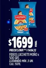 Lucchetti - FIDEOS MOÑO