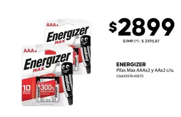Energizer - Pilas Max AAAx2 y AAx2 c/u