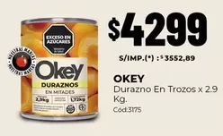 Okey - Durazno En Trozos x 2.9 Kg