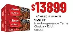 Swift - Hamburguesa de Carne Clásica x 12 Un.