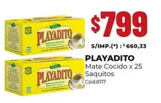 Playadito - Mate Cocido x 25