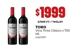 Toro - Vino Tinto Clásico x 750 MI
