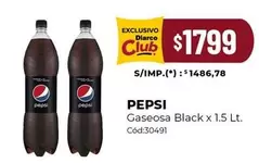 Pepsi - Gaseosa Black x 1.5 Lt.