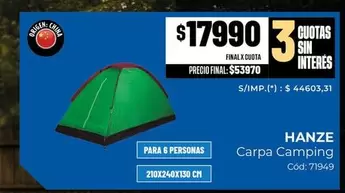 Origen - Carpa Camping