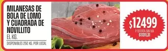 MILANESAS DE BOLA DE LOMO Y CUADRADA DE NOVILLITO