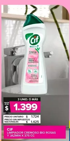 Cif - Limpiador Cremoso Bio Rosas Y Jazmin