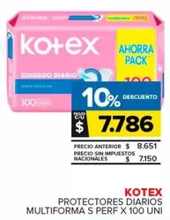 Kotex - Protectores Diarios Multiforma S