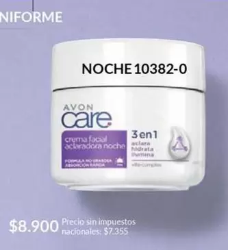 Avon - Crema Facial Aclaradora Noche