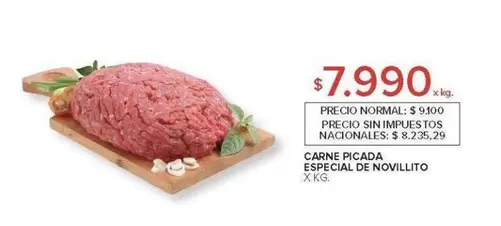 X$ - CARNE PICADA ESPECIAL DE NOVILLITO