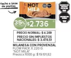 Not - MILANESA CON PROVENZAL