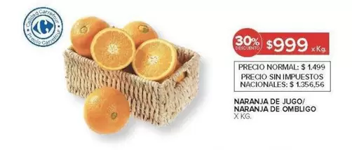 X$ - NARANJA DE JUGO/ NARANJA DE OMBLIGO