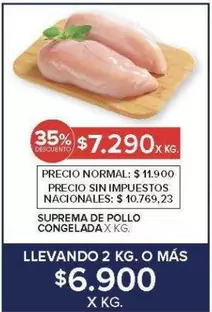 X$ - SUPREMA DE POLLO CONGELADA
