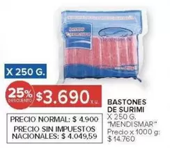 X$ - BASTONES DE SURIMI