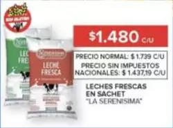 LECHES FRESCAS EN SACHET