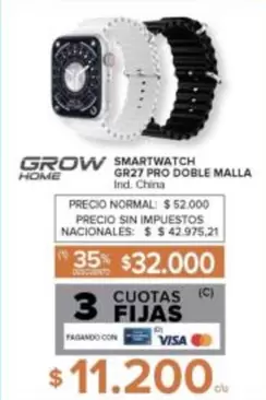 Pro - SMARTWATCH GR27 PRO DOBLE MALLA
