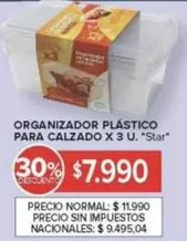 Star - ORGANIZADOR PLÁSTICO PARA CALZADO X 3 U.