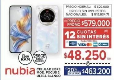 Ultra - CELULAR LIBRE MOD. FOCUS 2
