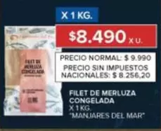 X$ - FILET DE MERLUZA CONGELADA