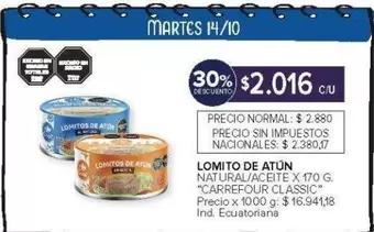 Carrefour - LOMITO DE ATÚN