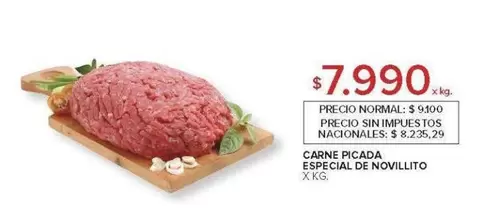 X$ - CARNE PICADA ESPECIAL DE NOVILLITO
