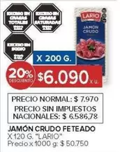 Lario - JAMÓN CRUDO FETEADO