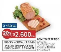X$ - LOMITO FETEADO