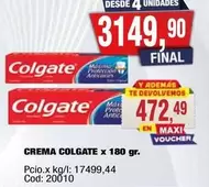Colgate - CREMA x 180 gr.