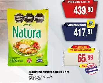 X$ - NATURA SACHET X 125