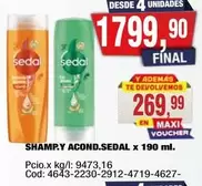 Sedal - SHAMP.Y ACOND. x 190 ml.