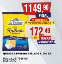La paulina - LA PAULINA RALLADO